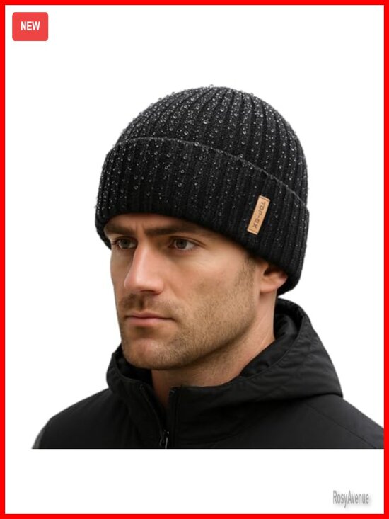 Waterproof Fleece Lined Beanie Hat for Men Women Winter Skull Cap main image 5